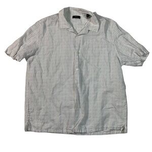 Theory Daze Short Sleeve Button Down Shirt 2XL White Dot